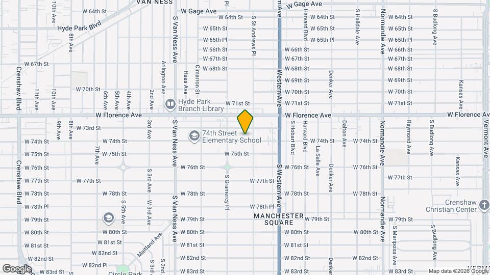 1917 W 74th St Map and Location Details
