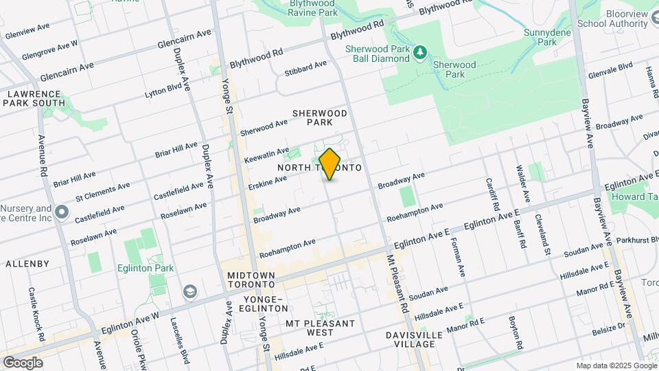 231 Redpath Ave Map and Location Details