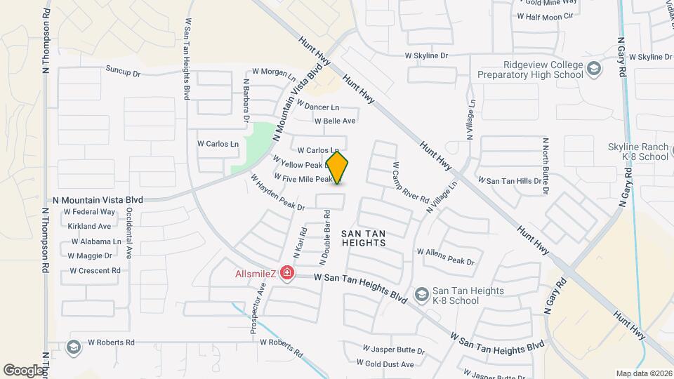 3076 W Silver Creek Dr Map and Location Details