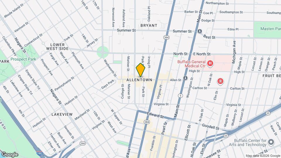 181 Allen St Map and Location Details