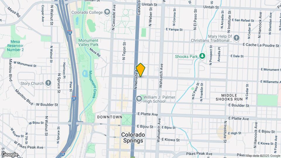 215 E Willamette Ave Map and Location Details