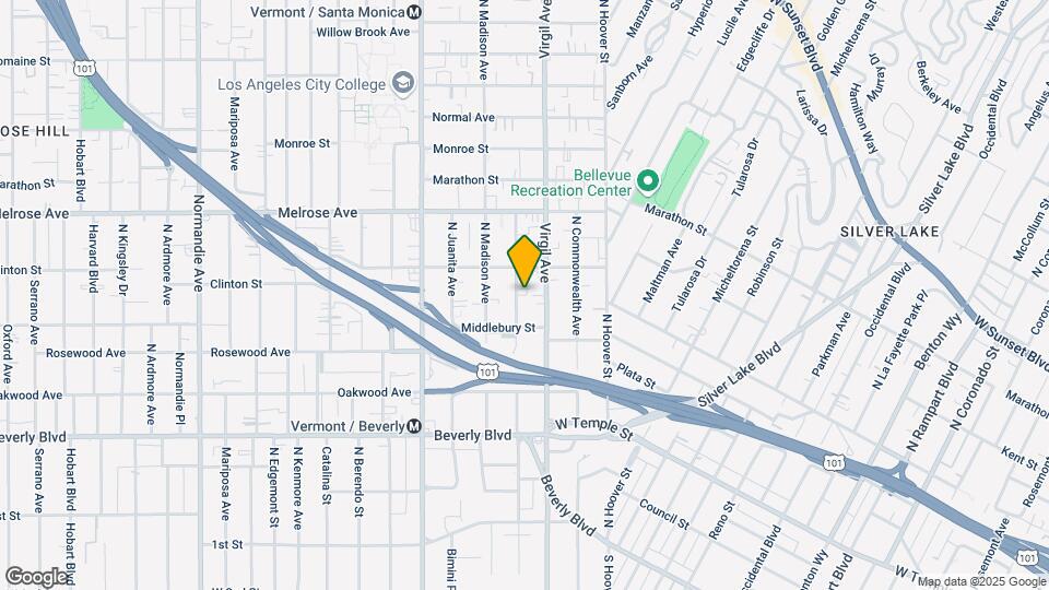 536 N Westmoreland Ave Map and Location Details