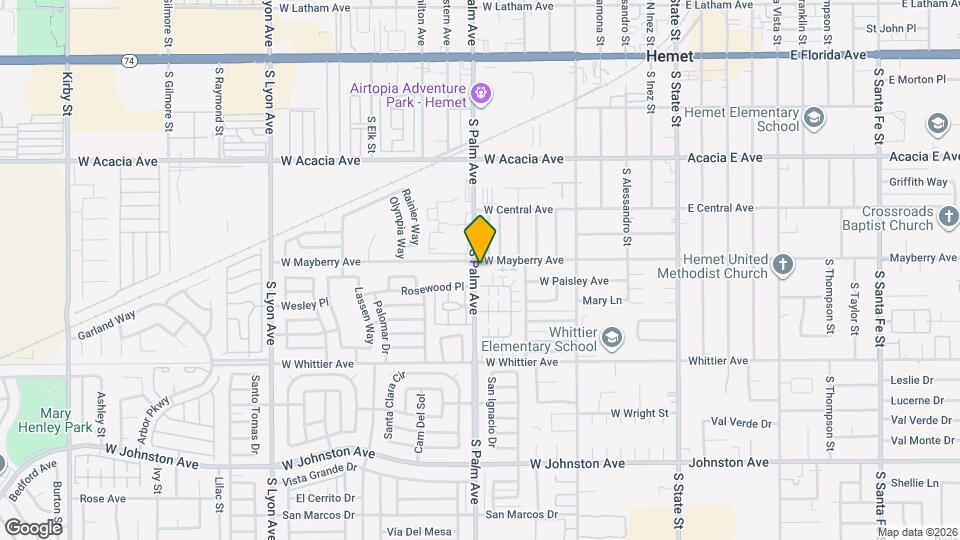 871 W Mayberry Ave Map and Location Details