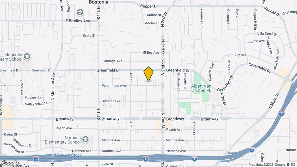 1258 Persimmon Ave Map and Location Details