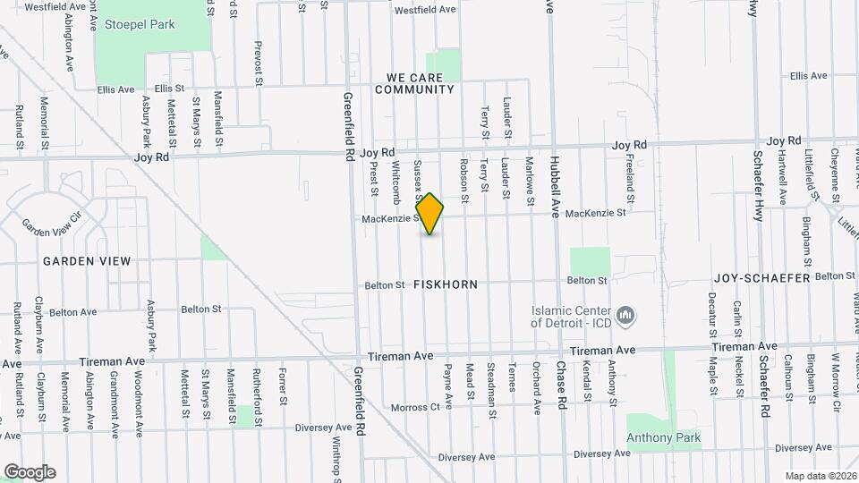 8304 Sussex St Map and Location Details