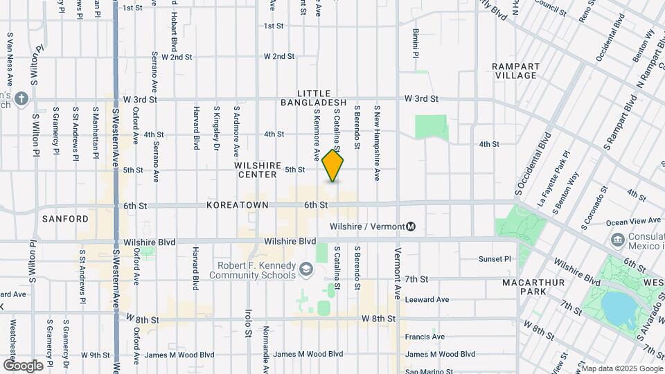 535 South Catalina Street Apartments Map and Location Details