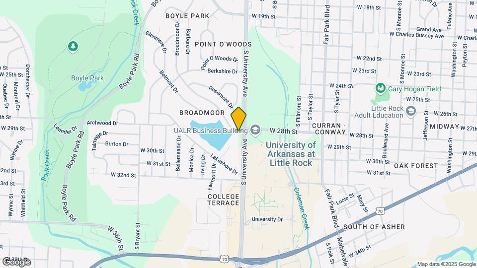 2800 S University Ave Map and Location Details