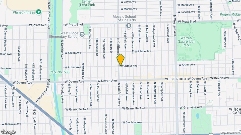 2755 W Arthur Ave Map and Location Details