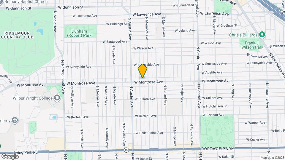 5916 W Montrose Ave, Unit 2 Bed, 1 Bath Map and Location Details