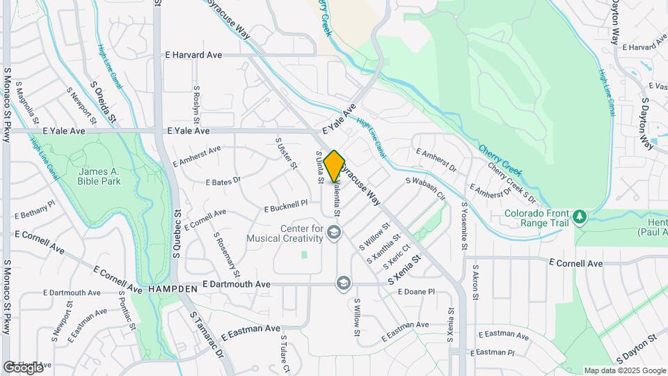 2891 S Valentia St Mapa y Detalles de la Ubicación