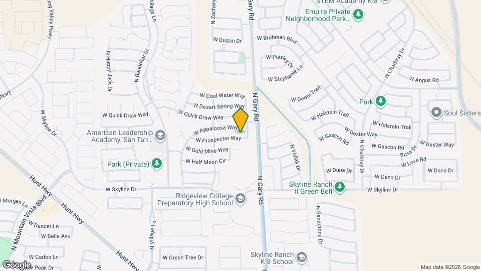 1610 W Prospector Way Mapa y Detalles de la Ubicación