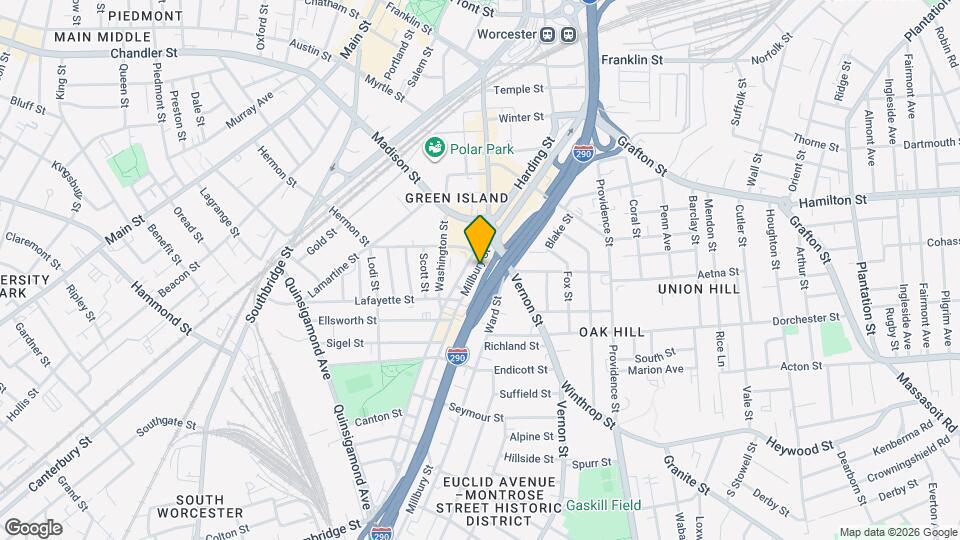 45 Millbury St, Unit #1 Map and Location Details