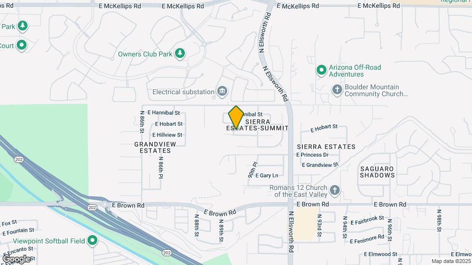 8956 E Hillview St Map and Location Details