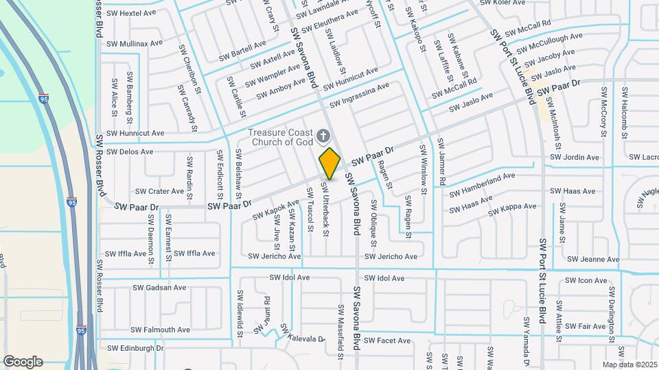 4213 SW Utterback St Map and Location Details