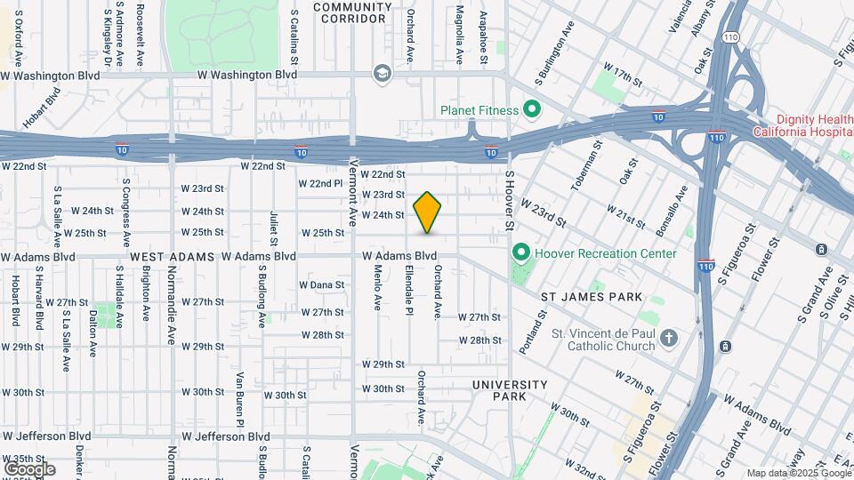 1256 W 25th St Map and Location Details