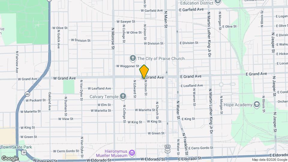 1245 N Union St Mapa y Detalles de la Ubicación