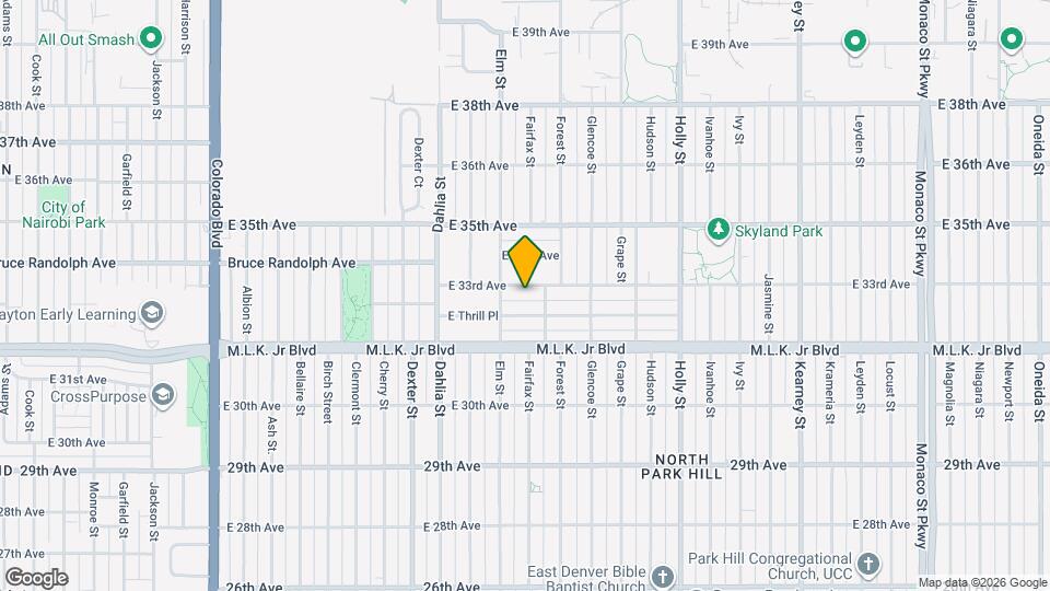 5100 E 33rd Ave Map and Location Details