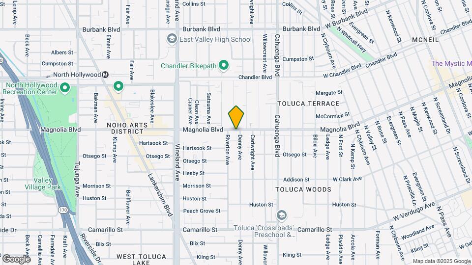 10736 Magnolia Blvd Map and Location Details