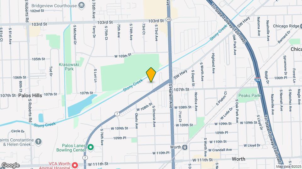 10608 S Oak Tree Dr Map and Location Details