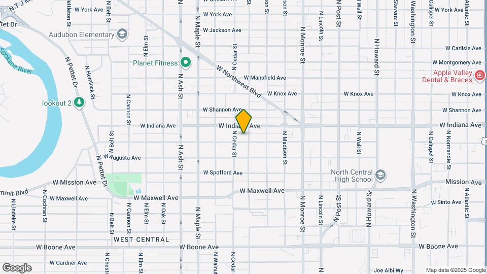 1308 W Nora Ave, Unit 1 Map and Location Details