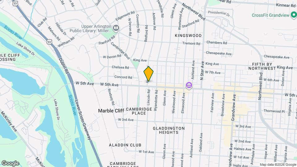 1614 Andover Rd Mapa y Detalles de la Ubicación