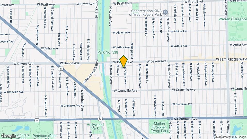 6326-6328 N Albany Ave Map and Location Details