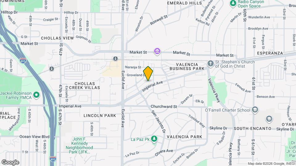 5276 Imperial Ave Map and Location Details