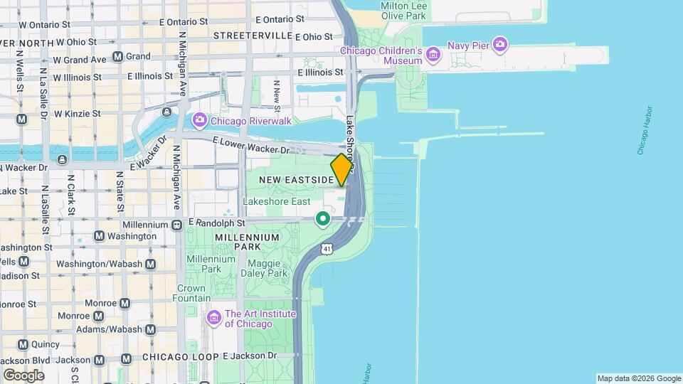 195 N Harbor Dr Map and Location Details