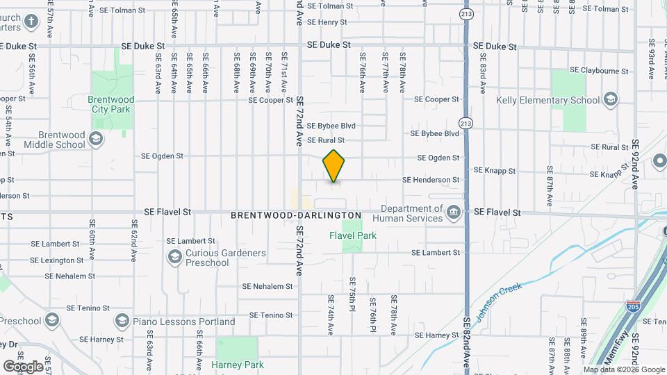 7406 SE Henderson St Map and Location Details