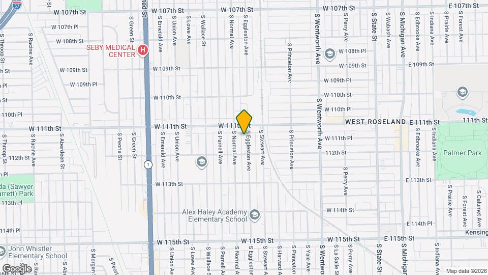 11124 S Eggleston Ave, Unit 1st. Floor Map and Location Details