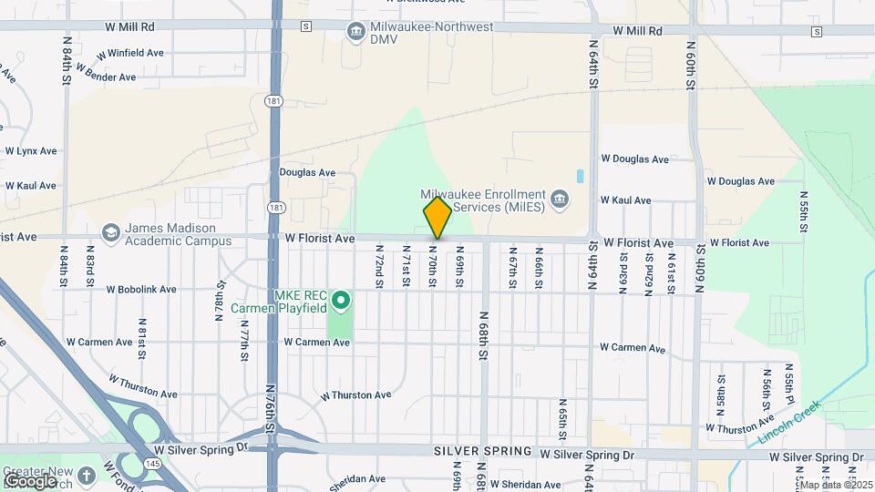 6941-6943 W Florist Ave Map and Location Details