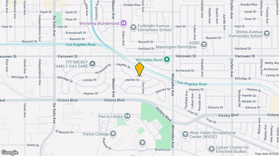 20315 Hamlin St Map and Location Details