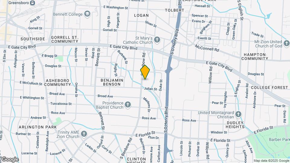 1115 S Benbow Rd Map and Location Details