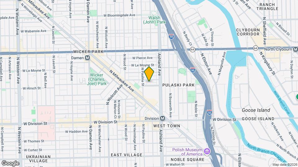 1640 W Blackhawk St Map and Location Details