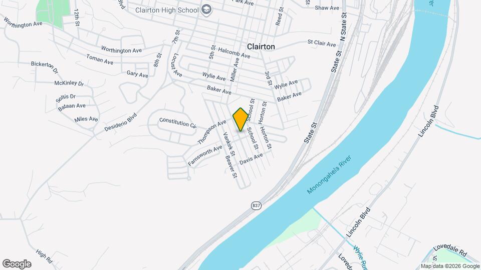 826 Miller Ave Map and Location Details