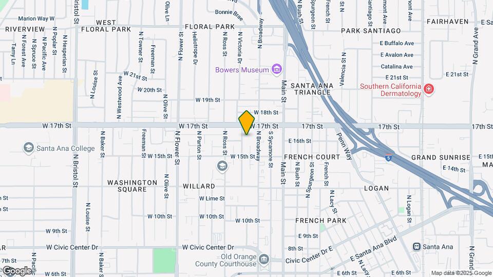 1525 N Durant St Map and Location Details
