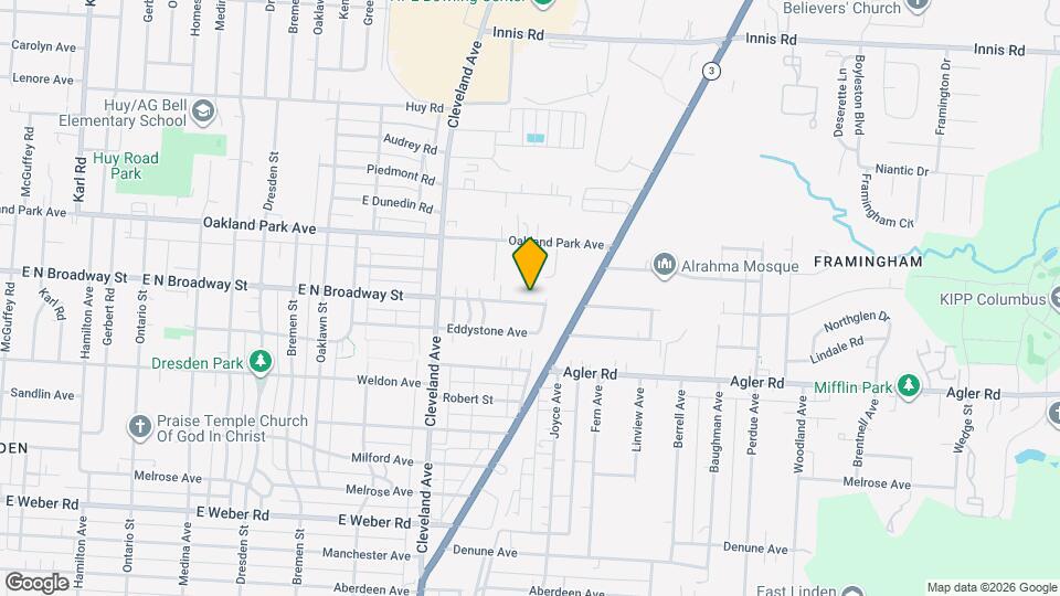 1944 E N Broadway St Map and Location Details