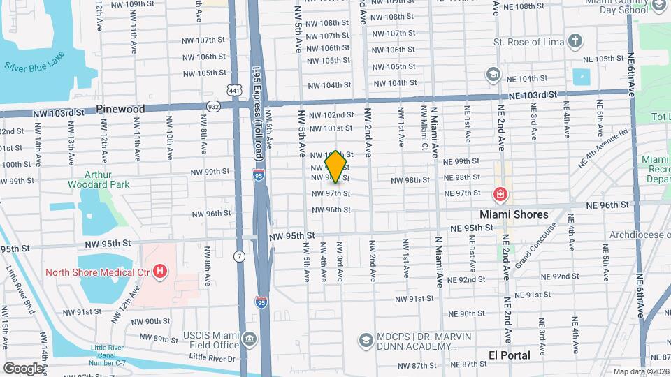 313 NW 97th St Map and Location Details