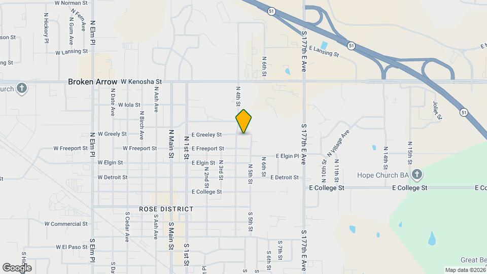 511 E Greeley St Mapa y Detalles de la Ubicación