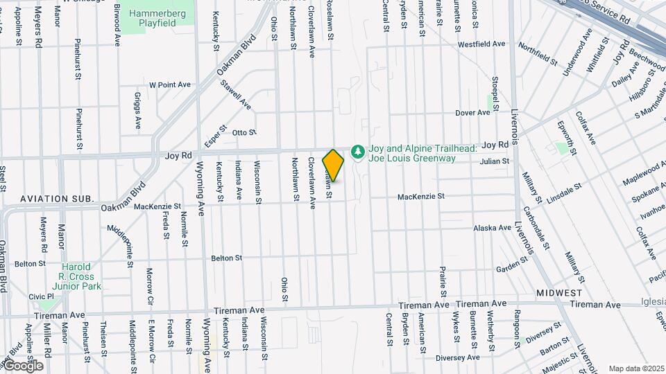 8544 Roselawn St Map and Location Details