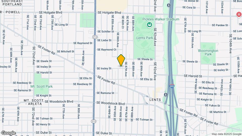 8631 SE Insley St Map and Location Details