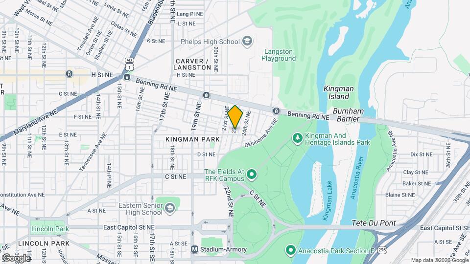 2302 E St NE Map and Location Details