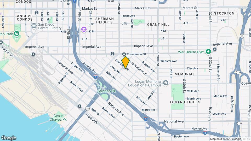 2025-2029 Harrison Ave Map and Location Details