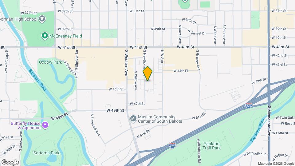 3804 S Hawthorne Ave Map and Location Details