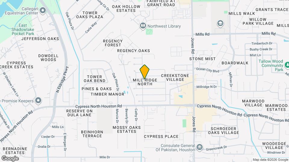 12506 Mill Ridge Dr Mapa y Detalles de la Ubicación