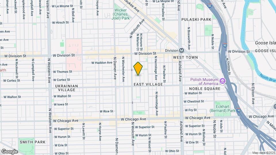 1030 N Honore St, Unit 3 Map and Location Details