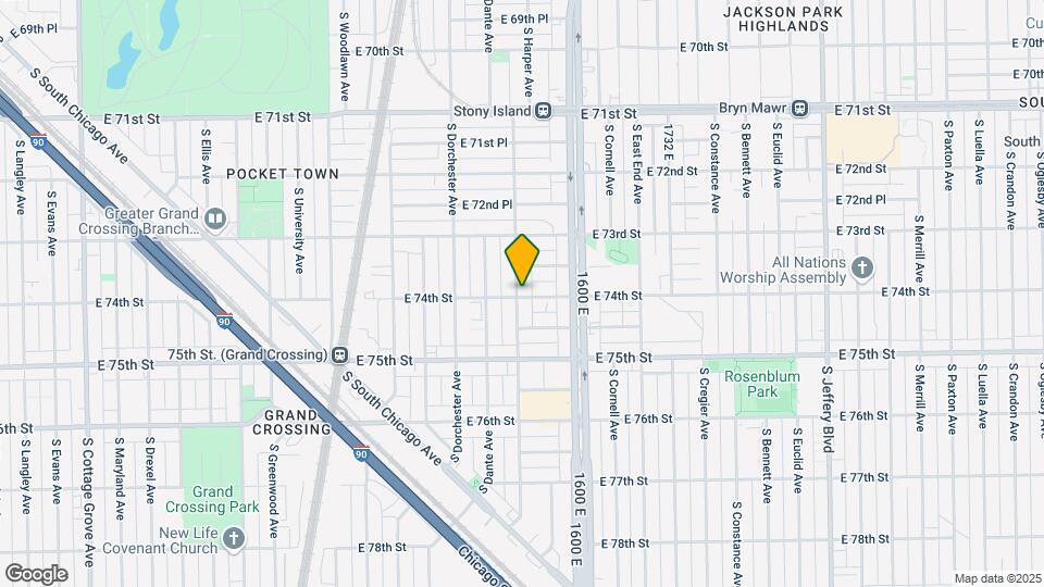 7358 S Blackstone Ave Map and Location Details