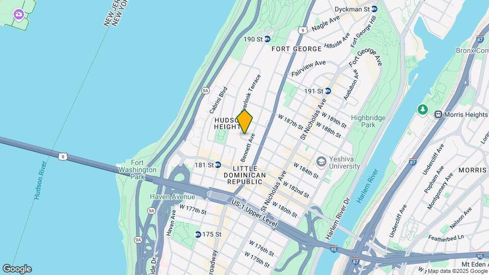 725 West 184th Street Map and Location Details