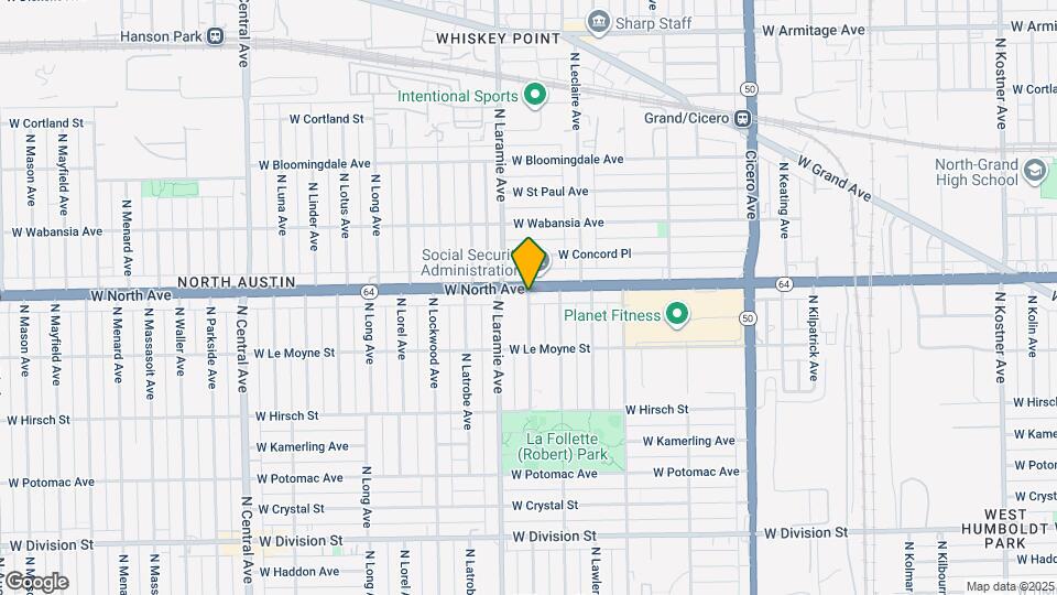 1547 N Leamington Ave Map and Location Details