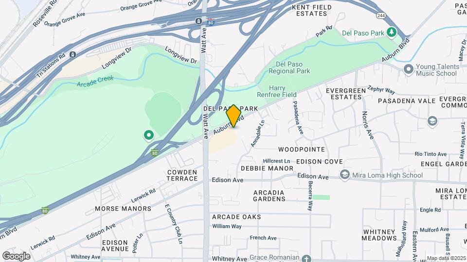 3544 Auburn Blvd Map and Location Details